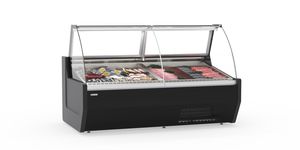 vitrina refrigerada de estantes