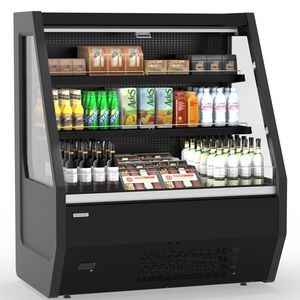 vitrina refrigerada de estantes