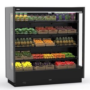 vitrina refrigerada de estantes