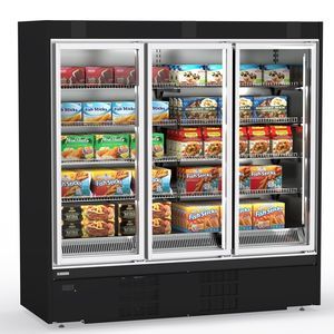 vitrina refrigerada de estantes