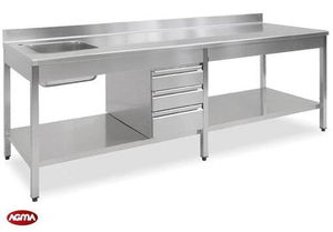 mueble para fregadero de acero inoxidable