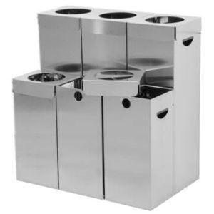 cubo de basura de acero inoxidable