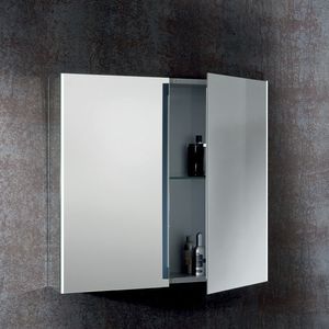 mueble de baño con espejo / contemporáneo / de vidrio / de pared