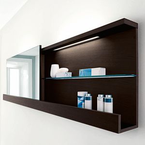 estantería mural / contemporánea / de madera lacada mate / de baño