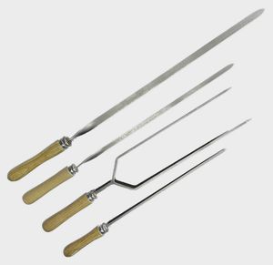porta-brochetas de acero inoxidable
