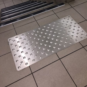 loseta táctil de acero inoxidable pulido
