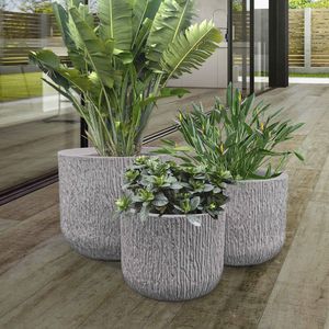 jardinera de fibra de vidrio