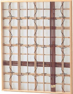 ventana de bambú