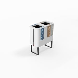 cubo de basura con pies