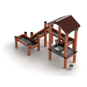 juego de arena y agua de madera