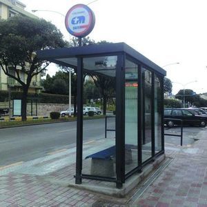 parada de autobús de acero galvanizado