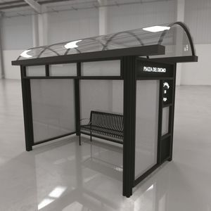 parada de autobús de policarbonato