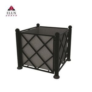 macetero para plantas grandes de acero galvanizado