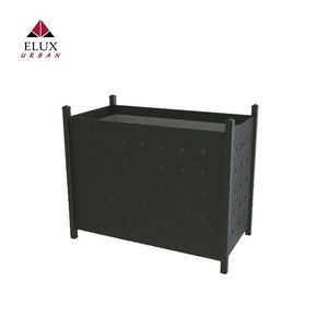 macetero para plantas grandes de acero galvanizado