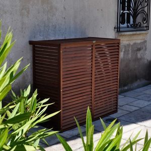Cubierta de aire acondicionado de madera