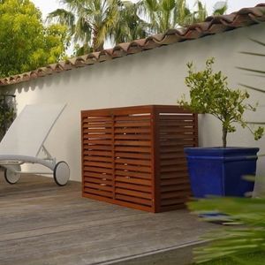 Cubierta de aire acondicionado de madera