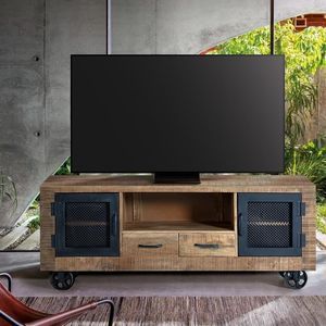 mueble de televisión de estilo industrial
