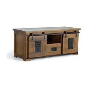 mueble de televisión de estilo industrial