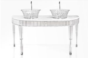 consola para lavabo de cristal