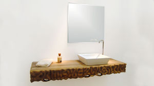 encimera de lavabo de roble