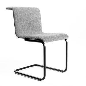 silla contemporánea / tapizada / cantilever / de tejido