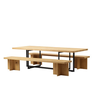 conjunto de mesa y banco contemporáneo