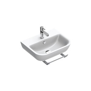 lavabo suspendido / rectangular / de cerámica / contemporáneo