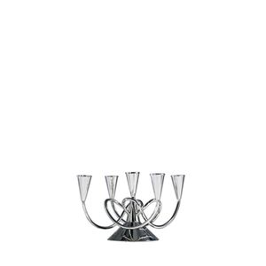 candelabro de latón niquelado