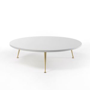 mesa de centro moderna / de madera lacada / rectangular / de interior