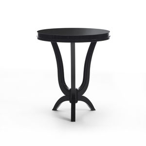mesita auxiliar clásica / de madera maciza / redonda