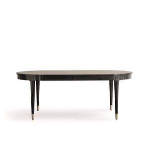 mesa de comedor moderna / de madera maciza / ovalada / extensible