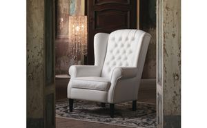 sillón Chesterfield / de cuero / con orejas / Bergere