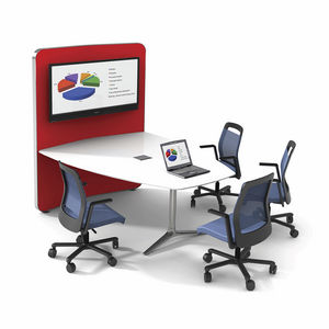escritorio multimedia / de material laminado / contemporáneo / para el sector servicios