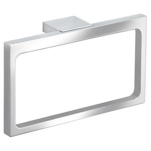 toallero de anillo / de pared / de metal cromado / para hotel
