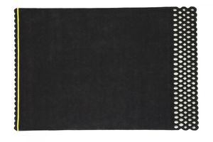 alfombra contemporánea / con motivos / de lana / rectangular