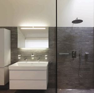 espejo de pared / contemporáneo / rectangular / para el sector servicios