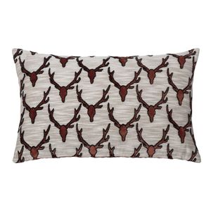 cojín rectangular / con motivos animales / de algodón / de lino