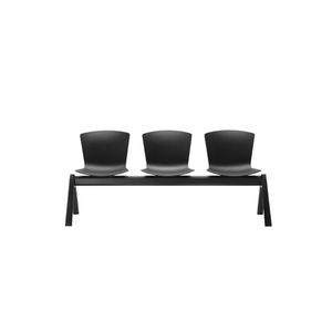 hileras de sillas de aluminio / de polipropileno / 3 plazas / para zonas de recepción