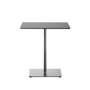 mesa bistró moderna / de acero / de cristal / cuadrada