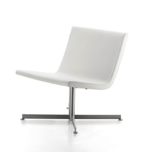 sillón bajo contemporáneo / de tejido / de acero inoxidable / con patas en forma de estrella