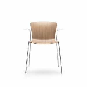 silla contemporánea / con reposabrazos / tapizada / de polipropileno