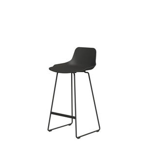 silla de bar contemporánea / con reposapiés / patín / 100 % reciclada