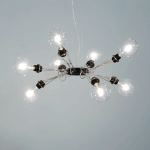 lámpara araña contemporánea / de vidrio / de aluminio / LED