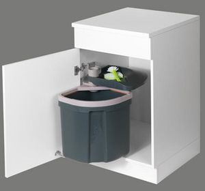 cubo de basura para cocina / de plástico / con tapa basculante / contemporáneo