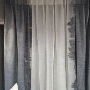 visillo con motivos / de lino / Jacquard / personalizable