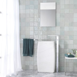 lavabo de pie / rectangular / de piedra natural / contemporáneo