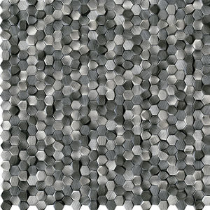 mosaico de interior / de pared / de metal / hexagonal