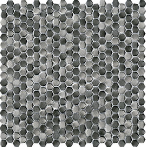 mosaico de interior / de pared / de metal / hexagonal