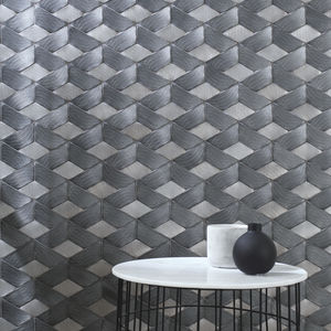 mosaico de interior / de pared / de metal / brillante