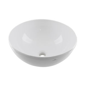 lavabo sobre encimera / redondo / de cerámica / contemporáneo